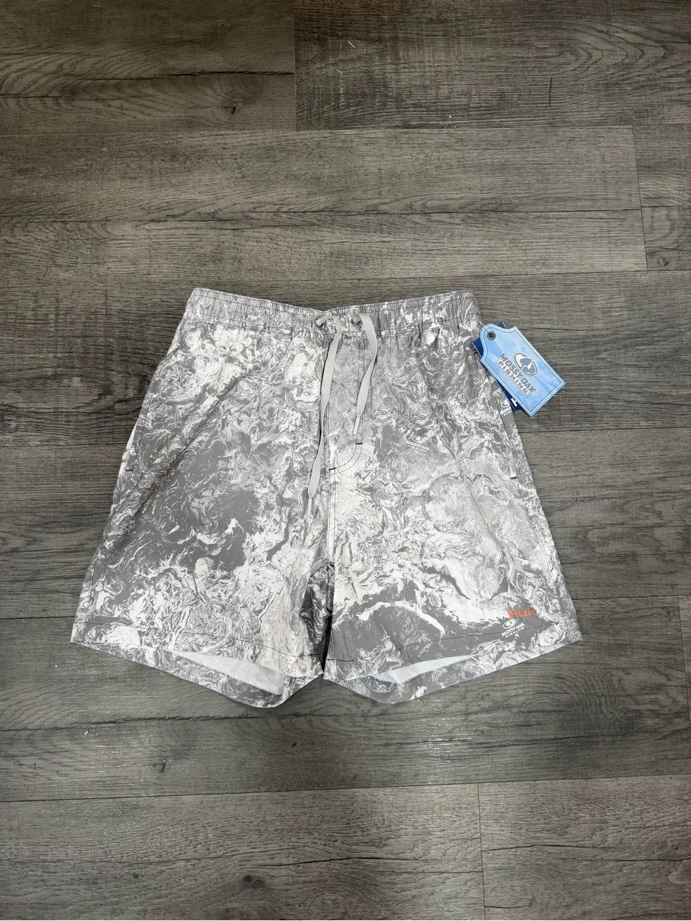 Huk Mossy Oak Men's Gray Swimming Trunks